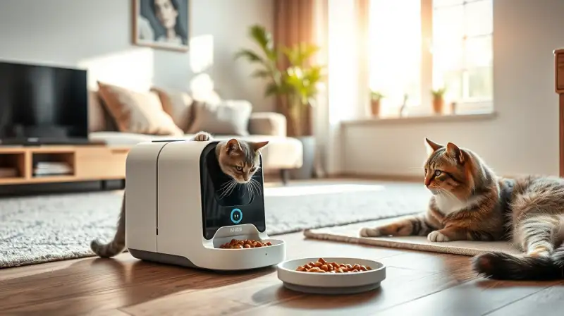 Futterautomat für mehrere Katzen