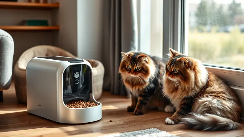 Automatische Futterspender für Katzen