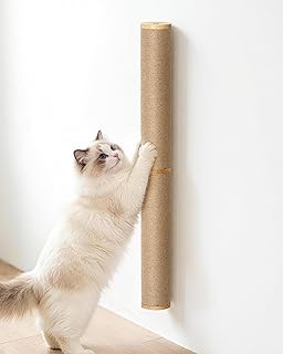 Kratzsäule für Katzen zur Wandmontage, 86 cm hoch Kratzbaum Wandmontage Holz, Stabiler Wandsäu…