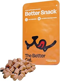 The Better Cat – Gefriergetrocknete Katzen Leckerlies 50g | 95% schmackhaftes Huhn (Monoprotein) …