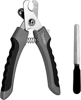 Edelstahl Krallenschere für Hunde und Katzen mit Sicherheitsschutz–Profi Hundekrallen Schneide…