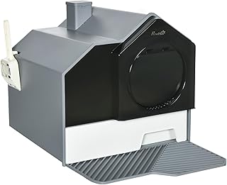 PawHut Katzentoilette Katzenklo mit Haube Katzentoilette mit Bodenwanne Schaufel Filter XXL Cat L…