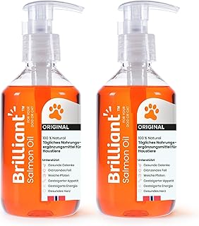 Hofseth BioCare BRILLIANT | Norwegisches Lachsöl für Katzen und Hunde Fördert glänzende Mänt…