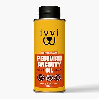 Peruanisches Anchovy-Öl für Hunde & Katzen – 3× stärker als Lachsöl – Omega-3 Omega-6 Fi…