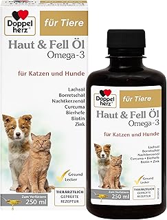Doppelherz Haut und Fell Öl für Katzen und Hunde – Mit essentiellen Omega- 3 und Omega-6 Fett…