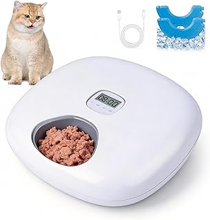 Pet Prime Automatischer Futterautomat für Katzen und Hunde, 6 Mahlzeiten, Digitaler Timer, 2 Kü…