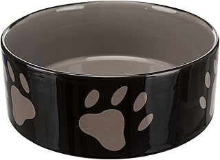 Trixie 24533 Keramiknapf mit Pfoten, 1,4 l/ø 20 cm, Sortierte Farbe (braun oder taupe)