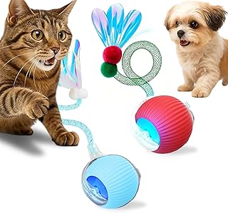 Interaktiver katzenspielzeug Elektrischer ball Wiederaufladbar, Aktiv, Katze, Hund, Haustier, Inn…