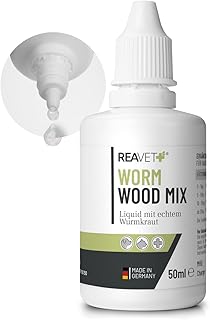 ReaVET Wurm-Kraut Liquid 50ml – für Hunde & Katzen, mit echtem Wurmkraut (Artemisia Absinthium…