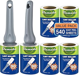 Fusselroller für Tierhaare 540 Blatt, extra klebriger tragbarer Fusselentferner, Fusselroller Kl…