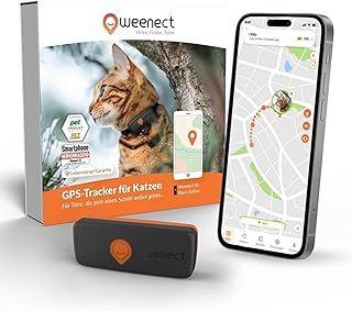 Weenect XS für Katzen – NEU Mini GPS-Tracker für Katzen | GPS-Tracking in Echtzeit | Ohne Dista…