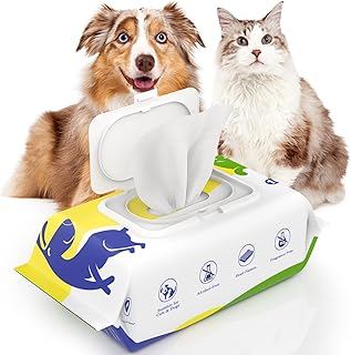 100 Stück Reinigungstücher für Hunde Desodorierende, Pflegetücher Hund Katze Duftstofffreie, …