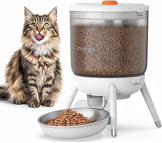 Katzenfutter Automat, Futterautomat Katze mit Zeitsteuerung, 3L Trichter, Doppelstromversorgung, …