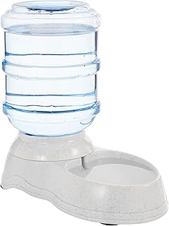 Amazon Basics Futter- und Wasserspender für Haustiere, Tränke, 3.8 liters, Größe S, Transpare…