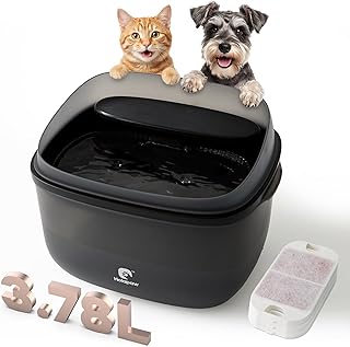 Katzenbrunnen 3,78L – Trinkbrunnen für Katzen mit Anti-Spill Guard, Wasserbrunnen Super Leiser m…