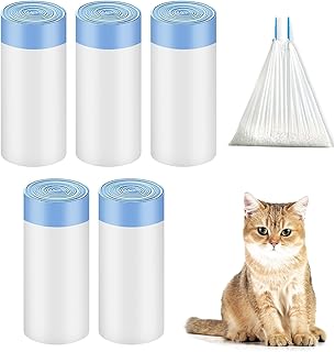 75 Stück Katzenklo Beutel, Biologisch Abbaubreie Mülltüten für Katzentoiletten,Mülltüten mi…