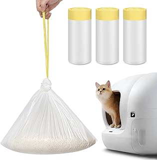 60 Stück Katzentoilettenbeutel mit Zugbändern für PURA X/MAX, Verdickte Heavy Duty 2.5 Mils Se…