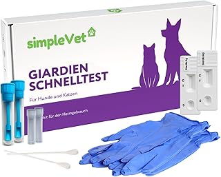 Giardien Schnelltest Hund – 2 Tests – Katze Wurmtest Hund Giardien Test Durchfall Hund & Katze, E…