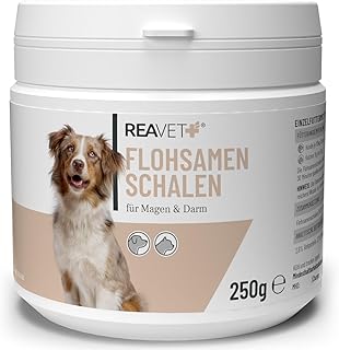 ReaVET Flohsamenschalen für Hunde & Katzen 250g – Naturrein in Premium Qualität, Ballaststoffre…