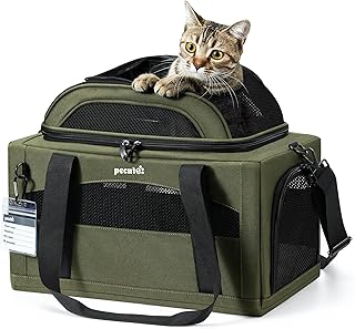 pecute Katzentasche Flugzeug Transporttasche Stabiler Halt Haustier Tragetasche, Transportbox Kat…