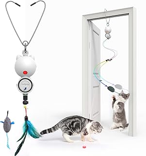 FEELNEEDY Katzenspielzeug Elektrisch mit LED Red Light Spielzeug für Katzen, Cat Toy Hängendes …