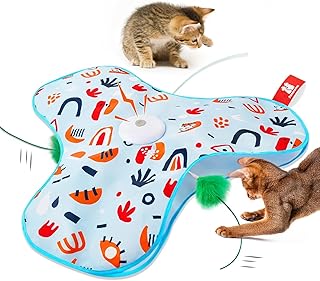 Potaroma Interaktives Katzenspielzeug mit Federautomatik – Wiederaufladbar, berührungsaktiviert …