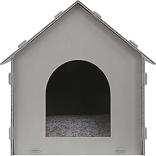 Wetterfestes Katzenbett – Isoliertes Katzenhaus Leichtes Welpenbett mit Wärmespeicherungspad Hau…