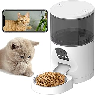 Futterautomat für Katzen Hunde 6L mit Video 3MP, 2,4GHz WLAN Futterspender ANTELA, App-Steuerung…