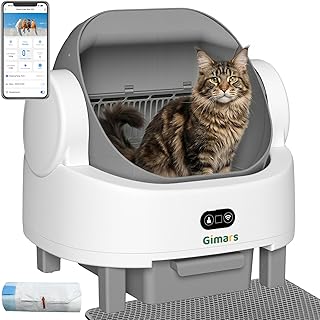 Gimars Selbstreinigende Katzentoilette mit offenem Design, Automatisches Katzenklo für mehrere K…