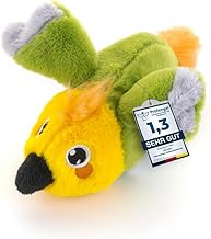PetTec – Plush Toy Papagei Katzenspielzeug interaktiv zur Selbstbeschäftigung – Plüschtier Katz…