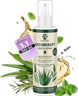 TESTNOTE SEHR GUT Dentalspray für Hunde & Katzen Mit BIO Aloe Vera, natürlichen Kräutern & Min…