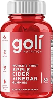Goli Nutrition, Apple Cider Vinegar, 60 vegane Gummies, 1000mg Apfelessig je Dosis, Glutenfrei, S…
