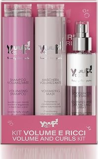 YUUP! – Volumen & Locken Pflege-Set | Volumen-Shampoo und Aufbau-Maske & Entwirr-Spray glänzend …