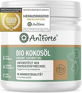 AniForte Bio Kokosöl für Hunde & Katzen 400 ml Lebensmittelqualität – Erste Kaltpressung, Nati…
