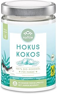 naftie Bio Kokosöl Hokus Kokos – Kokosnussöl Kokosfett für Hunde & Katzen – kaltgepresst – vie…