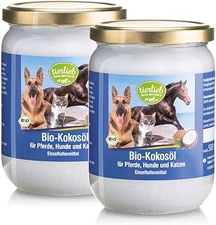 Sanct Bernhard tierlieb Bio-Natives Kokosöl für Pferde, Hunde & Katzen | Hoher Gehalt an Laurin…
