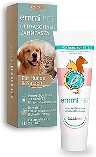 emmi-PET Ultraschall Zahnpasta für Hunde & Katzen 1x 75 ml I Für alle emmi-PET Ultraschallzahnb…
