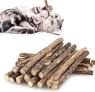 30 Stück Matatabi Silvervine Kausticks, Katzenminze Spielzeug für Katzen, Matatabi Sticks, Zahn…