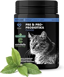 Peticare Katzen Präbiotika & Probiotika | Immunsystem stärken, Darmsanierung, Darmflora aufbaue…