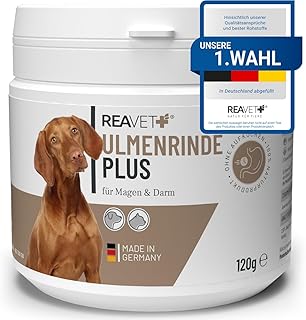 ReaVET Ulmenrinde Plus stark schleimend ohne Aufkochen für Hunde & Katzen 120g – Naturrein in Pr…
