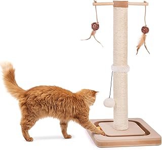 CanadianCat Company | Kratzstamm für Katzen – Charly – mit Spielzeug | interaktives Katzenspielz…