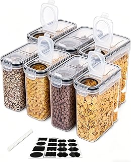 6er Müslibox mit Deckel 4L Vorratsdosen mit Deckel Etiketten luftdicht Aufbewahrungsboxl Küche …