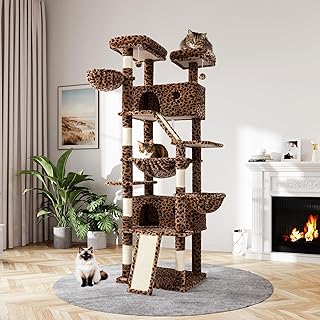 MUTICOR kratzbaum groß,206 cm hoch, Mehreren Ebenen Großes Kletterbaumhaus für große Katzen/K…