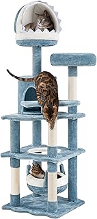 Yaheetech Meer Katzenbaum 155 cm Kratzbaum Katzenkratzbaum, Ozean Design mit Katzenhöhle in Haif…