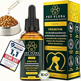 Probiotika für Hunde und Katzen – 100% Bio Tropfen 50 ml – Flüssiges Probiotikum für Darmf…