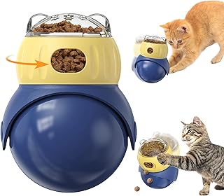 Intelligenzspielzeug für Katzen, Verstellbarer Leckerli-Spender für Wohnungskatzen, Sicher mit …