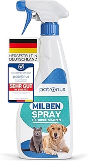 Milbenspray Hunde & Katzen, effektive Milben-Abwehr 500ml mit ätherischen Ölen – Grasmilben Spr…