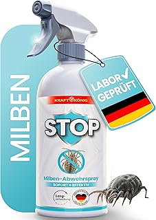 Milbenspray 500 ml – Hochwirksames Abwehrspray gegen Milben – Milbenspray für Matratzen, Pol…