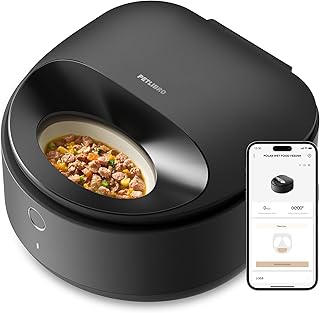 PETLIBRO Futterautomat Katze Nassfutter, 2,4 GHz Wi-Fi Smart App-Steuerung, Neufassung Nassfutter…