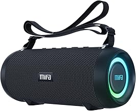 MIFA A90 Bluetooth Lautsprecher 60W kabellos IPX7 wasserdicht RGB-LED-Licht 30 Stunden Akku, USB/…